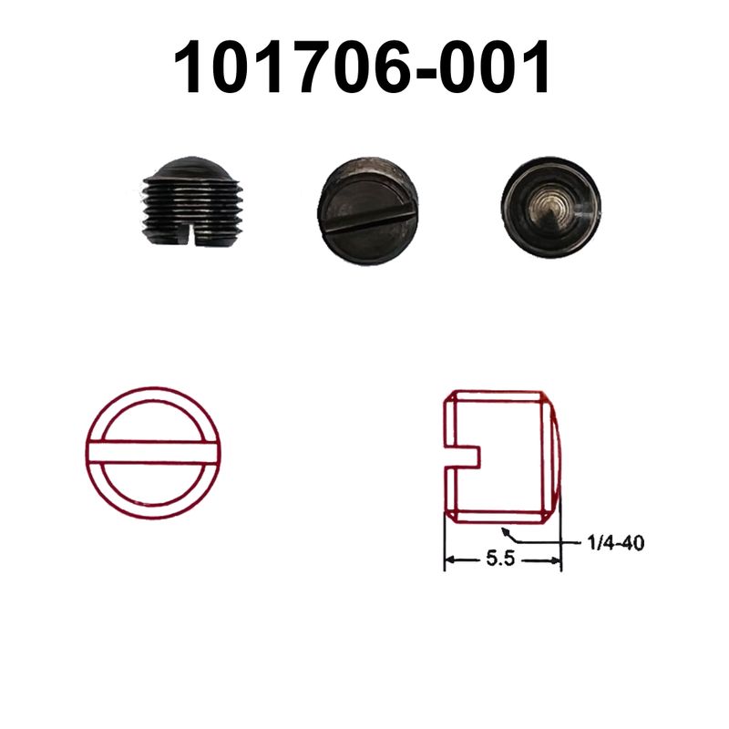 Гвинт для спіральної шестерні на двоголкових машинах Brother, 101706-001, GE, уп-100шт