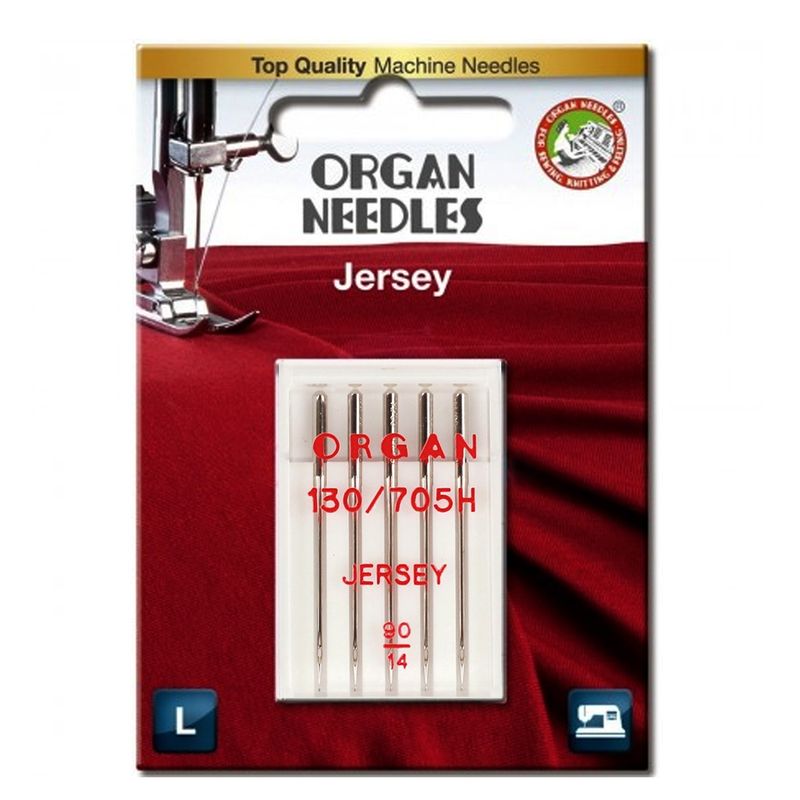 Голки для трикотажу, джерсі № 90/14, OR, (130/705H SES), 1уп. =5шт, блістер