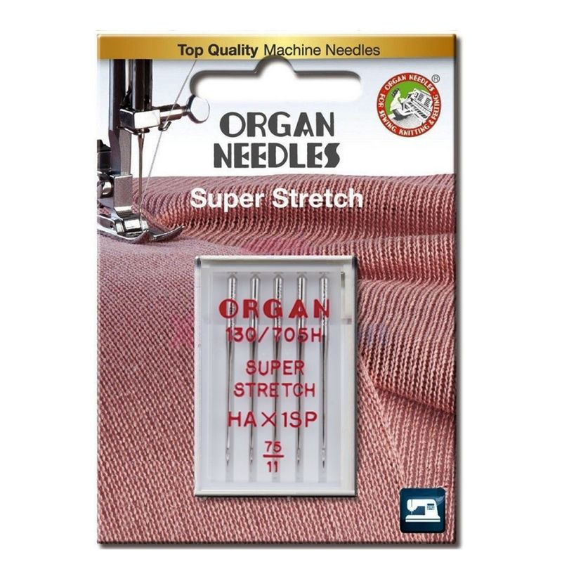 Голки для стретч, лайкра, біфлекс № 75/11, OR (HAx1SP, 130/705H, 15x1), 1уп. =5шт, блістер