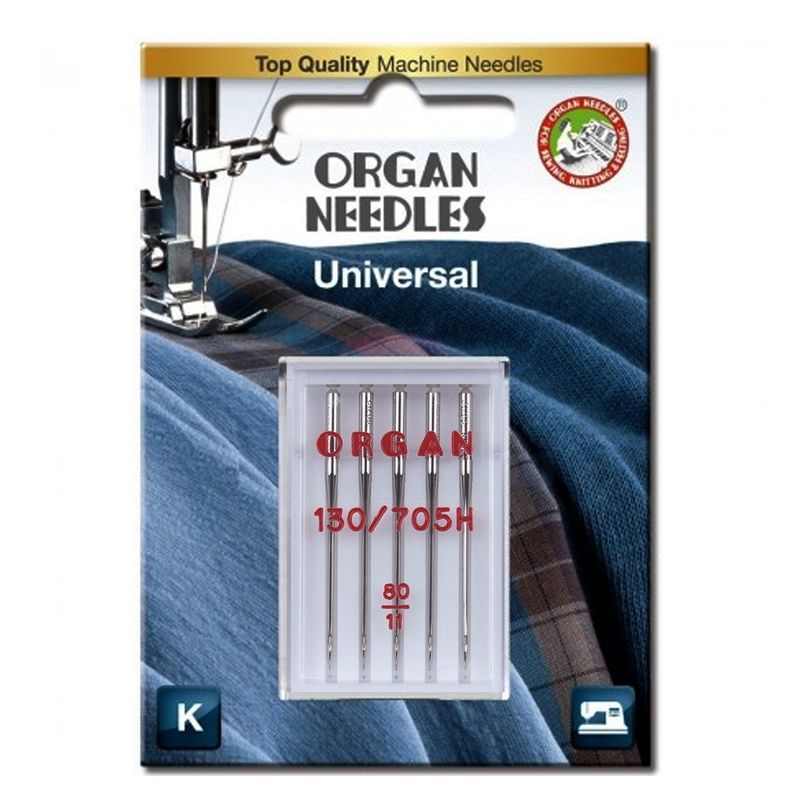 Голки універсальні № 80/11, OR, (HAx1, 130/705H, 15x1), 1уп. =5шт, блістер