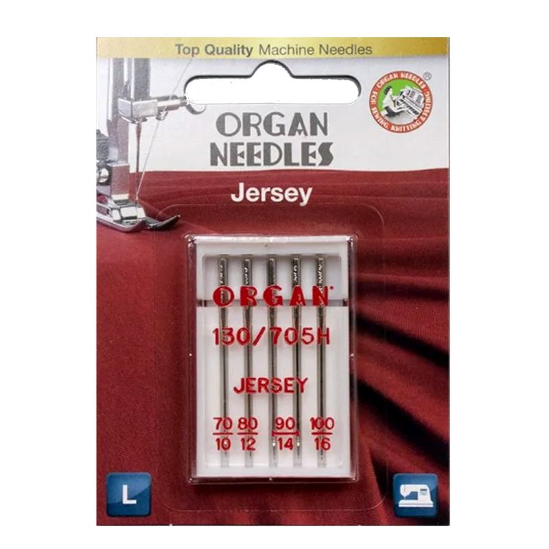 Голки для трикотажу, джерсі №MIX, OR, (15x1H, 130/705H): 70(1); 80(1); 90(2); 100(1) 1уп. =5шт, блістер