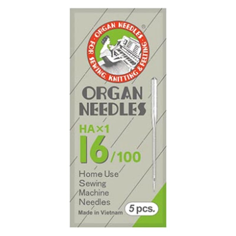 Голки універсальні №100/16, OR, (HAx1, 130/705H, 15x1), 1уп. =5шт, герметик пак