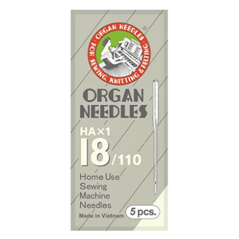 Голки універсальні №110/18, OR, (HAx1, 130/705H, 15x1), 1уп. =5шт, герметик пак