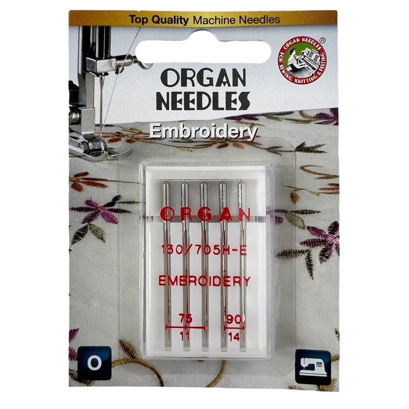 Голки для вишивання № MIX, OR, (130/705H-E): 75/11(3)); 90/14(2), 1уп. =5шт, блістер