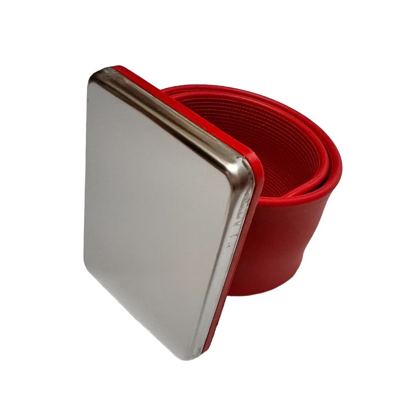 Ігольниця на руку магнітна з силіконовим слеп браслетом, металева, прямокутна 55х40мм