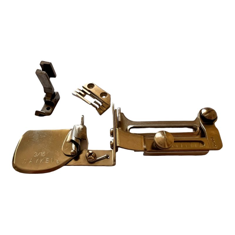 Окантователь для промышленных швейных машин в 2 сборки упругий А70/S70, ширина ленты, 4, 8мм 3/16