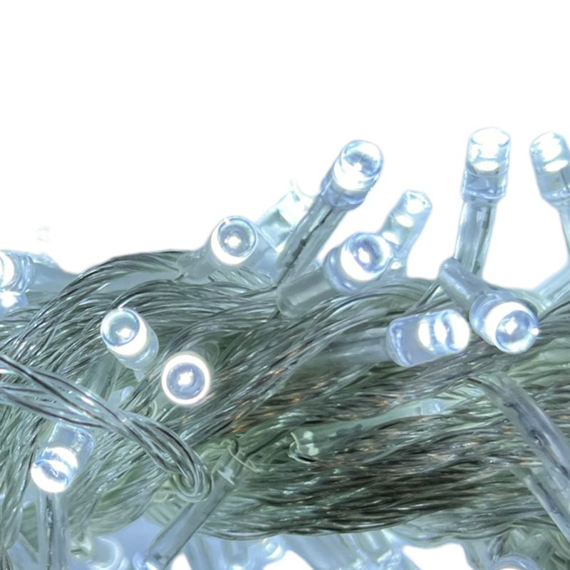 Гірлянда світлодіодна DL String 200LED 20м, d-1, 3мм, лінійна ІР20, контролер (8р), білий/прозора