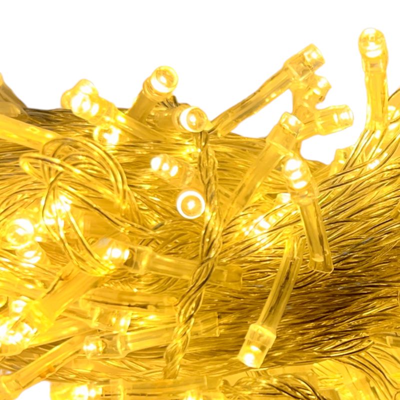 Гірлянда світлодіодна DL String 200LED 20м, d-1, 3мм, лінійна ІР20, контролер (8р), теп-білий/прозора