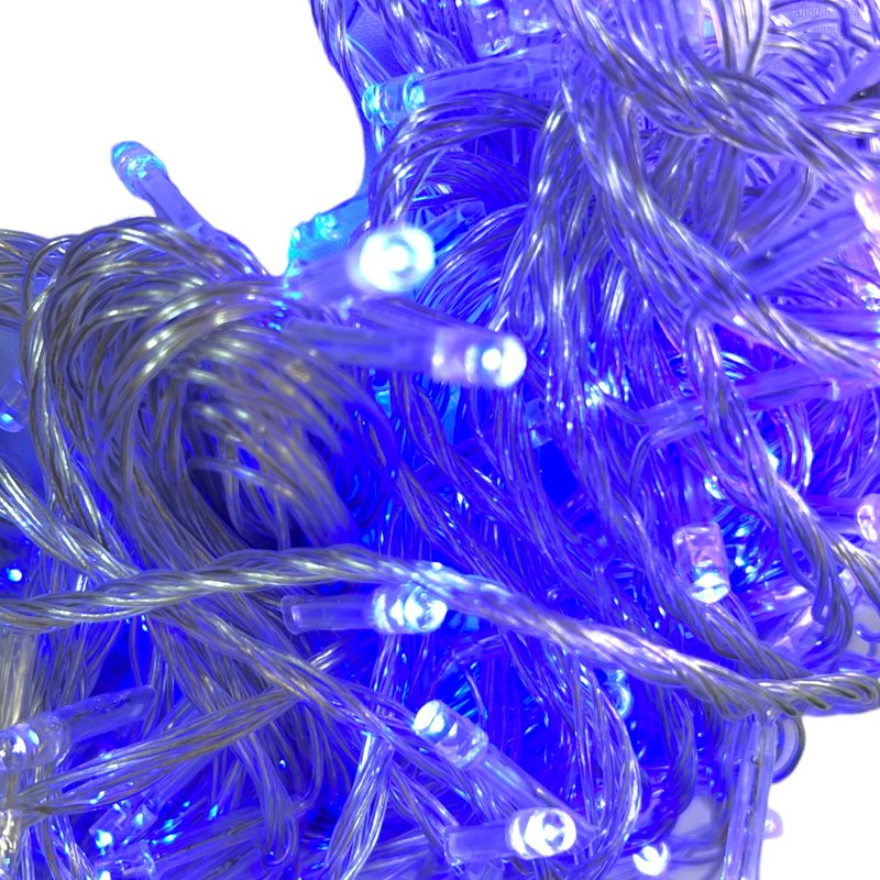 Гірлянда світлодіодна DL String 100LED 10м, d-1, 2мм, лінійна ІР20, контролер (8р), синій/прозора