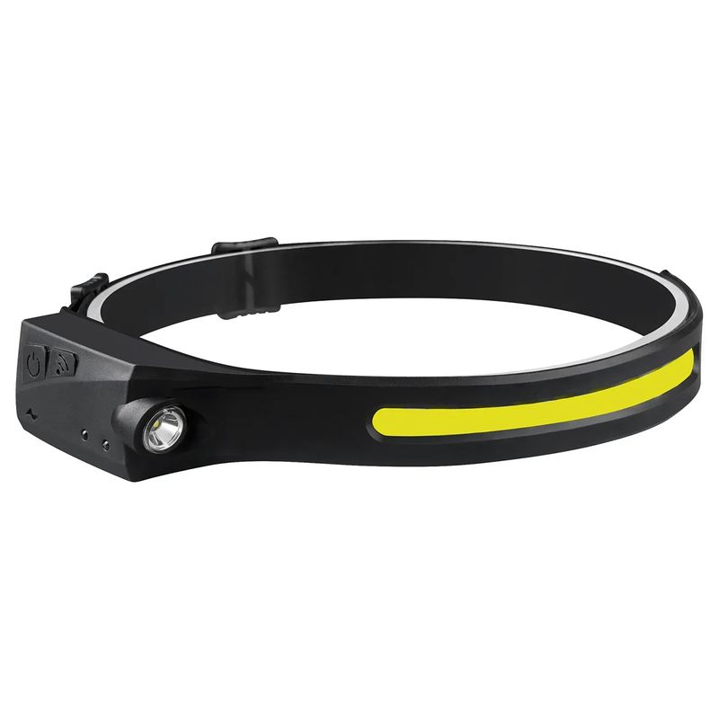 Ліхтар налобний акумуляторний світлодіодний з регулятором яскравості HLY-1080, чорний