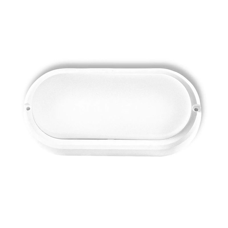 Світильник світлодіодний настінно-стельовий вологозахищений UL 318 12W, 4000K, овальний, білий