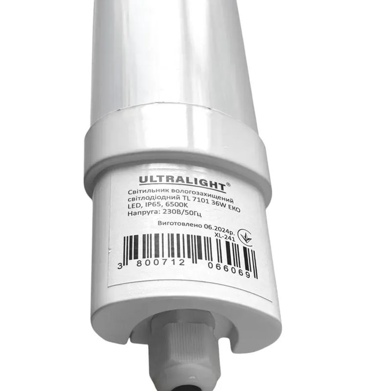 Світильник світлодіодний LED TL 7101, 36W, холодне світло 6500K, лінійний вологозахищений, L-1250мм