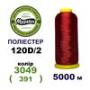 Нитки для вишивання 100% Полиестер, 120D/2, 5000м, 3049 (391), BN6