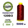 Нитки для вишивання 100% Полиестер, 120D/2, 5000м, 3049 (584), BN12