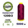 Нитки для вишивання 100% Полиестер, 120D/2, 5000м, 3074 (14), BN6