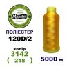 Нитки для машинної вишивки 100% поліестер, 120D/2, 5000м, 3142 (218), BN27