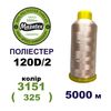 Нитки для машинної вишивки 100% поліестер, 120D/2, 5000м, 3151 (325), BN17