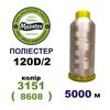 Нитки для машинної вишивки 100% поліестер, 120D/2, 5000м, 3151 (8608), BN16