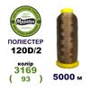 Нитки для машинної вишивки 100% поліестер, 120D/2, 5000м, 3169 (93), BN32