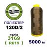 Нитки для машинної вишивки 100% поліестер, 120D/2, 5000м, 3169 (R619), BN32