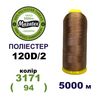 Нитки для машинної вишивки 100% поліестер, 120D/2, 5000м, 3171 (94), BN31
