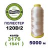 Нитки для машинної вишивки 100% поліестер, 120D/2, 5000м, 3176 (1941), BN26