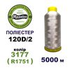Нитки для машинної вишивки 100% поліестер, 120D/2, 5000м, 3177 (R1751), BN27