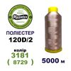 Нитки для машинної вишивки 100% поліестер, 120D/2, 5000м, 3181 (8729), BN16