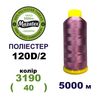 Нитки для машинної вишивки 100% поліестер, 120D/2, 5000м, 3190 (40), BN7
