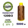 Нитки для машинної вишивки 100% поліестер, 120D/2, 5000м, 3204 (371), BN24