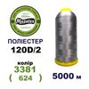 Нитки для машинної вишивки 100% поліестер, 120D/2, 5000м, 3381 (624), BN43