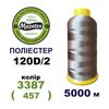 Нитки для машинної вишивки 100% поліестер, 120D/2, 5000м, 3387 (457), BN43