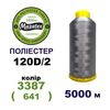 Нитки для машинної вишивки 100% поліестер, 120D/2, 5000м, 3387 (641), BN43