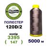 Нитки для машинної вишивки 100% поліестер, 120D/2, 5000м, 3395 (147), BN23